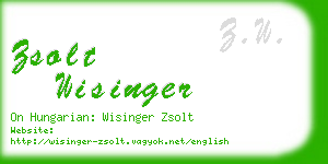 zsolt wisinger business card